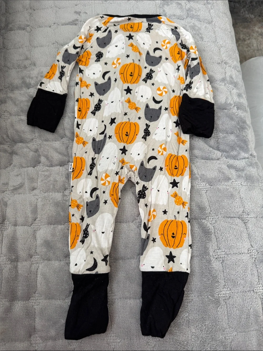 Little Sleepies Halloween Pumpkin & Ghost One-Piece Footed Pajamas newborn